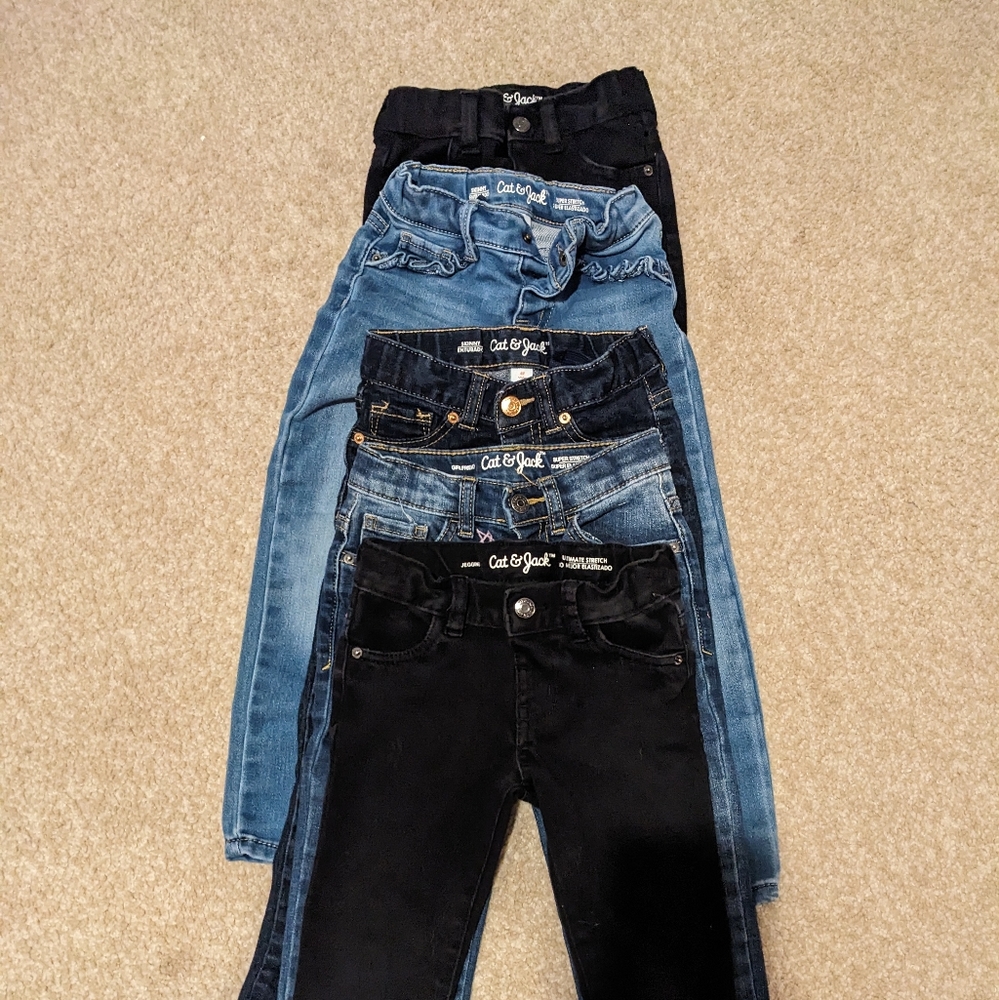 Lot of Cat and Jack jeans size 4T